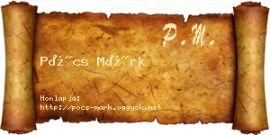 Pócs Márk névjegykártya