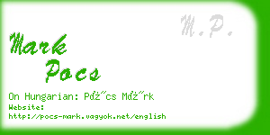 mark pocs business card
